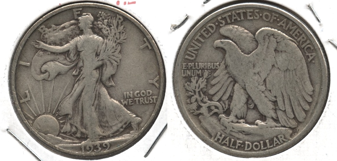 1939 Walking Liberty Half Dollar Fine-12 #n