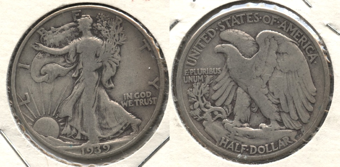 1939 Walking Liberty Half Dollar Fine-12 #o