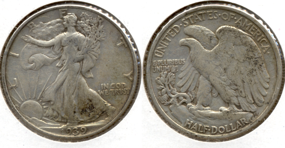 1939 Walking Liberty Half Dollar VF-20