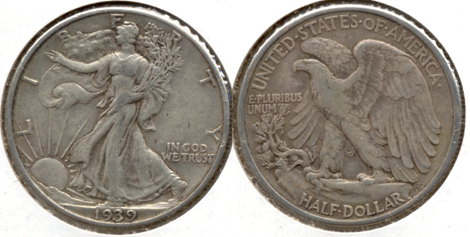 1939 Walking Liberty Half Dollar VF-20 e