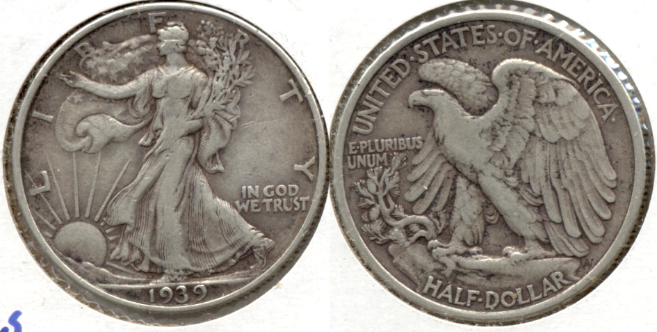 1939 Walking Liberty Half Dollar VF-20 l