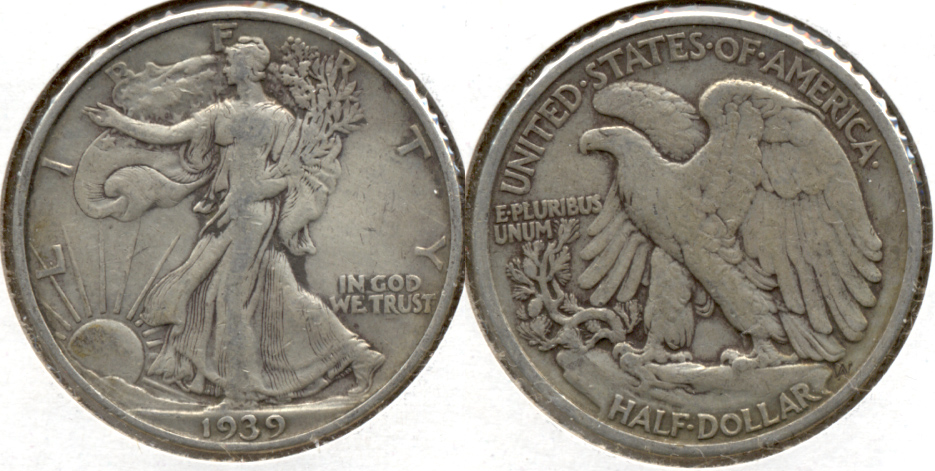 1939 Walking Liberty Half Dollar VF-20 m