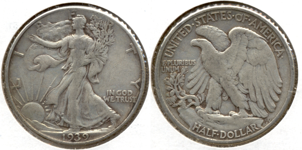 1939 Walking Liberty Half Dollar VF-20 s