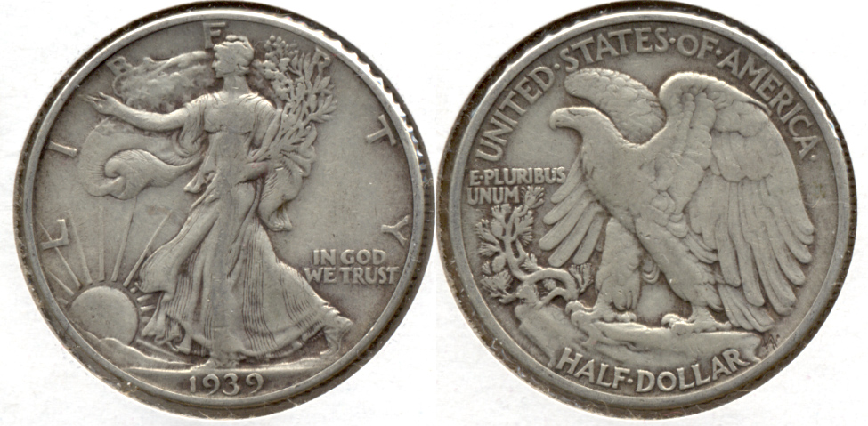 1939 Walking Liberty Half Dollar VF-20 x