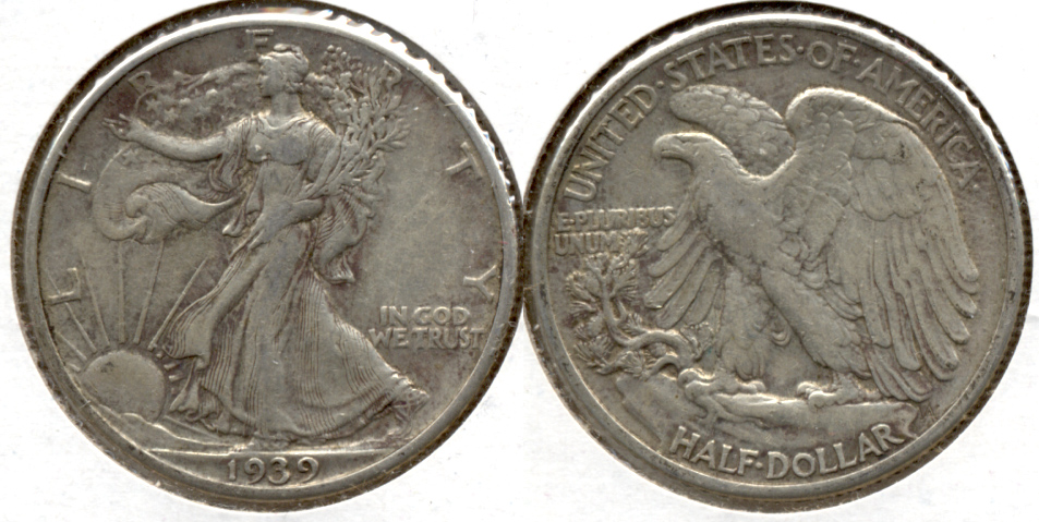 1939 Walking Liberty Half Dollar VF-30 c
