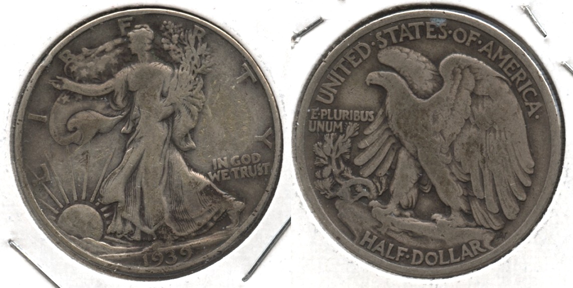 1939 Walking Liberty Half Dollar VG-8 #g