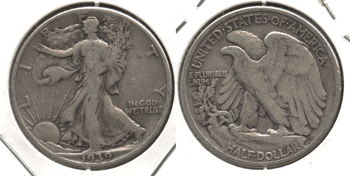 1939 Walking Liberty Half Dollar VG-8 #h