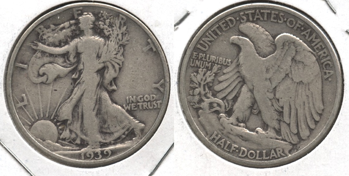 1939 Walking Liberty Half Dollar VG-8 #i