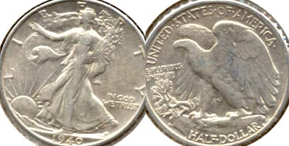 1940-S Walking Liberty Half Dollar AU-50