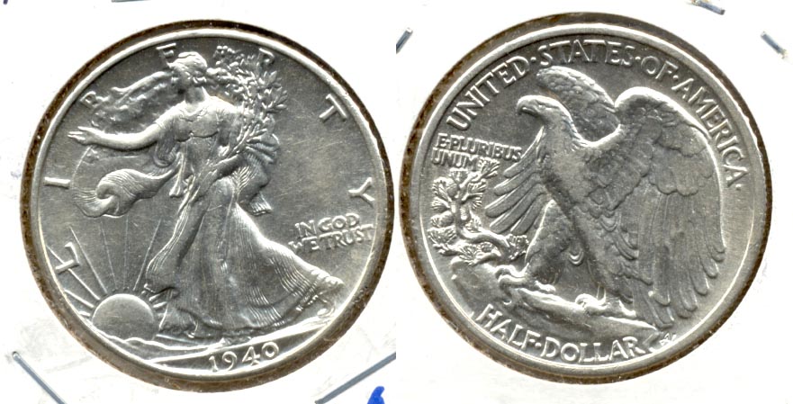 1940 Walking Liberty Half Dollar AU-50 c