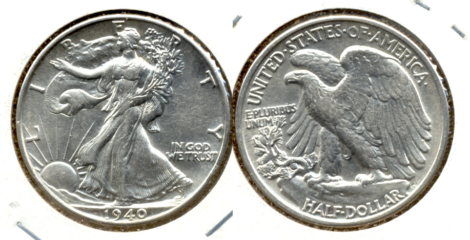 1940 Walking Liberty Half Dollar AU-50 e