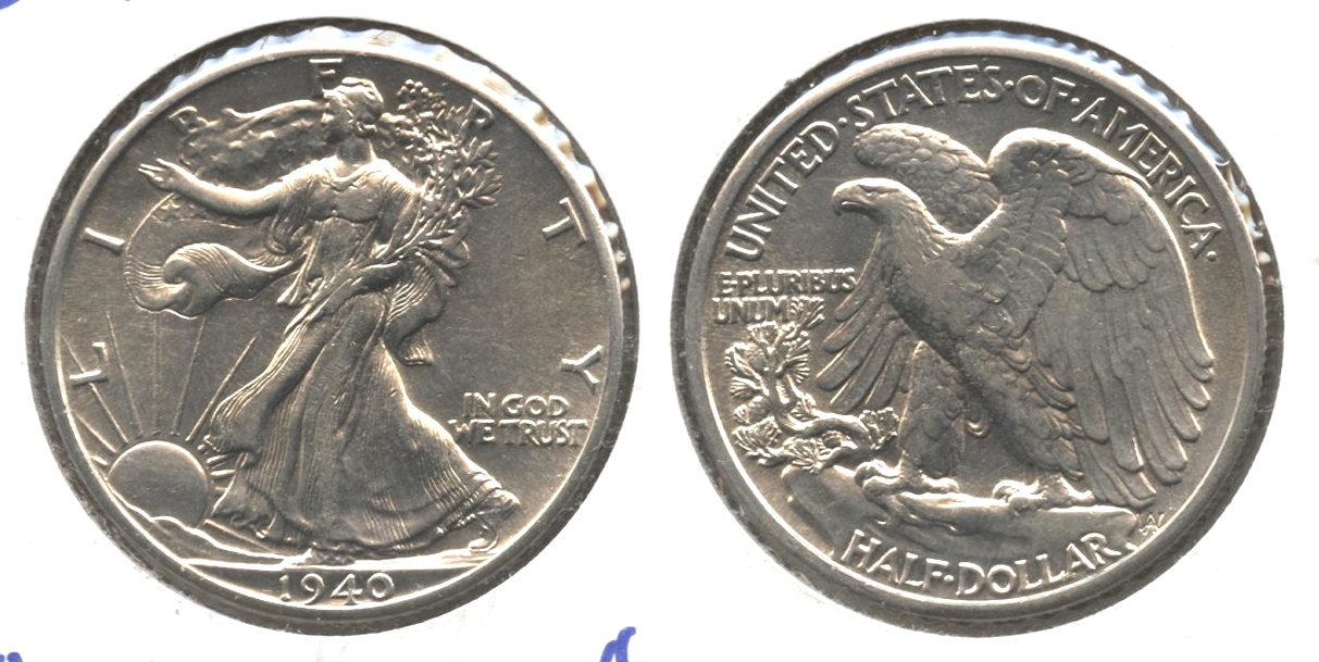 1940 Walking Liberty Half Dollar AU-50 #f