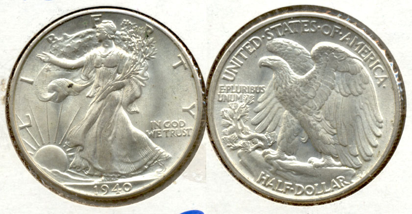 1940 Walking Liberty Half Dollar MS-60