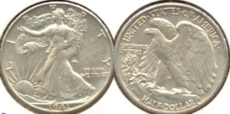 1941-D Walking Liberty Half Dollar AU-50