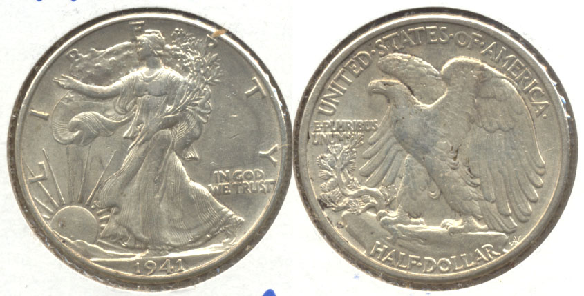 1941-D Walking Liberty Half Dollar AU-50 b