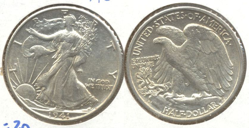 1941-S Walking Liberty Half Dollar AU-50 c