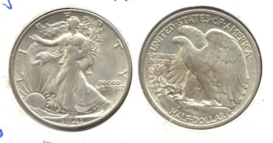 1941-S Walking Liberty Half Dollar AU-50 h