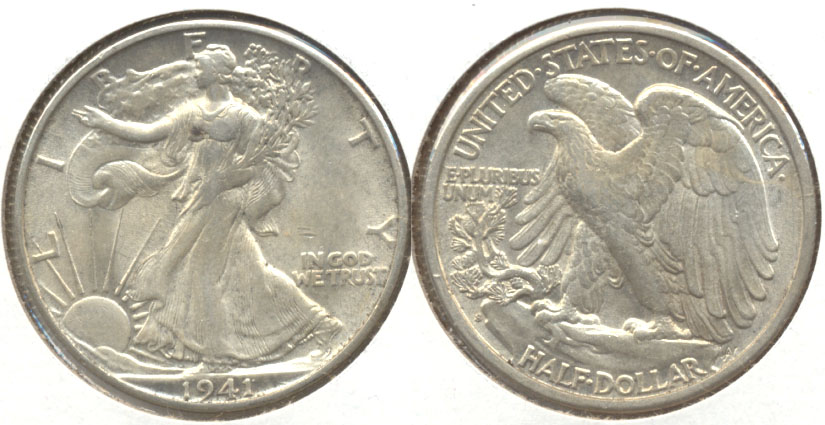 1941-S Walking Liberty Half Dollar AU-55 b