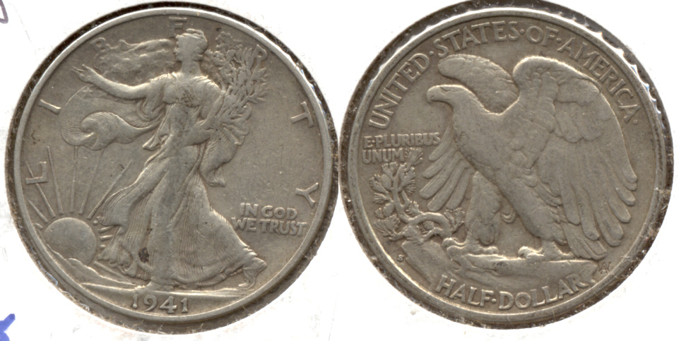 1941-S Walking Liberty Half Dollar VF-20