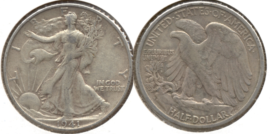 1941-S Walking Liberty Half Dollar VF-20 c