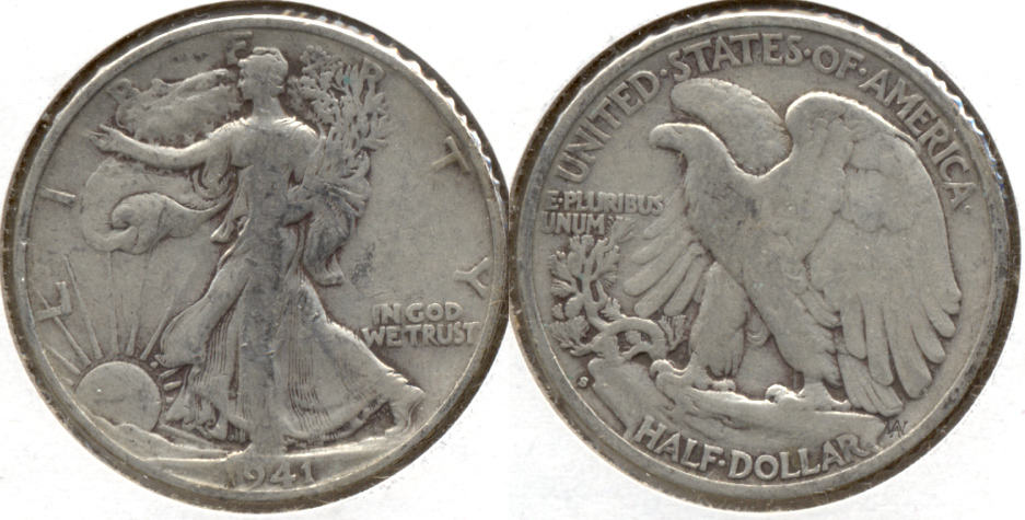 1941-S Walking Liberty Half Dollar VG-8 b