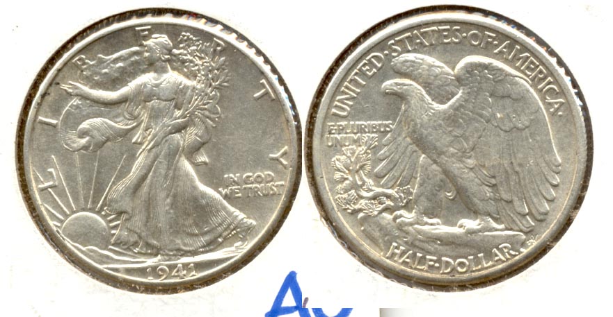 1941 Walking Liberty Half Dollar AU-50 d