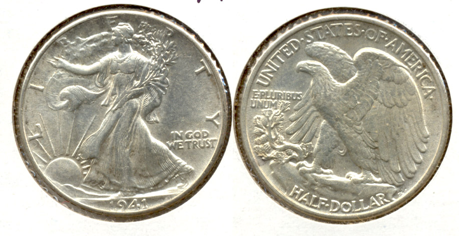 1941 Walking Liberty Half Dollar AU-50 m