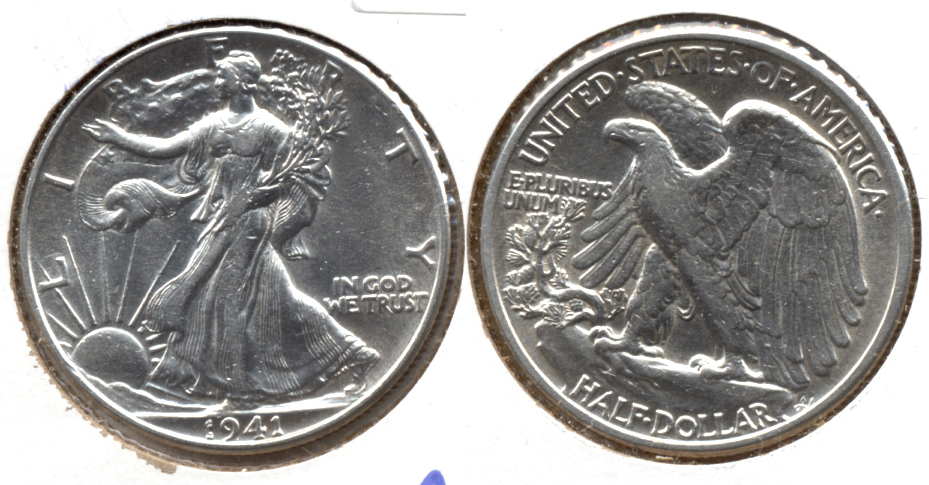 1941 Walking Liberty Half Dollar AU-50 o