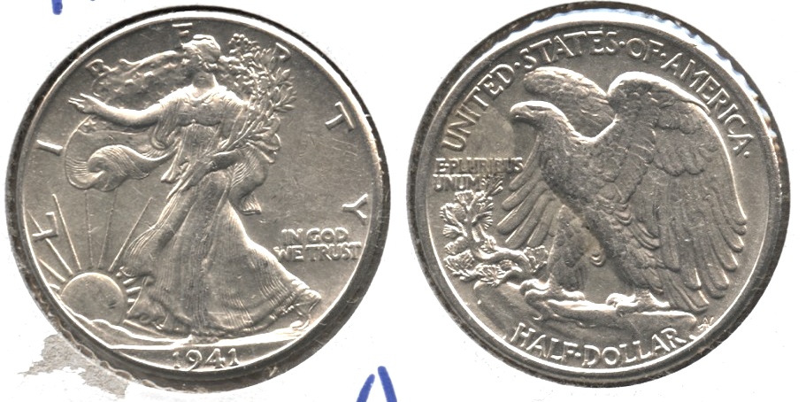 1941 Walking Liberty Half Dollar AU-50 p