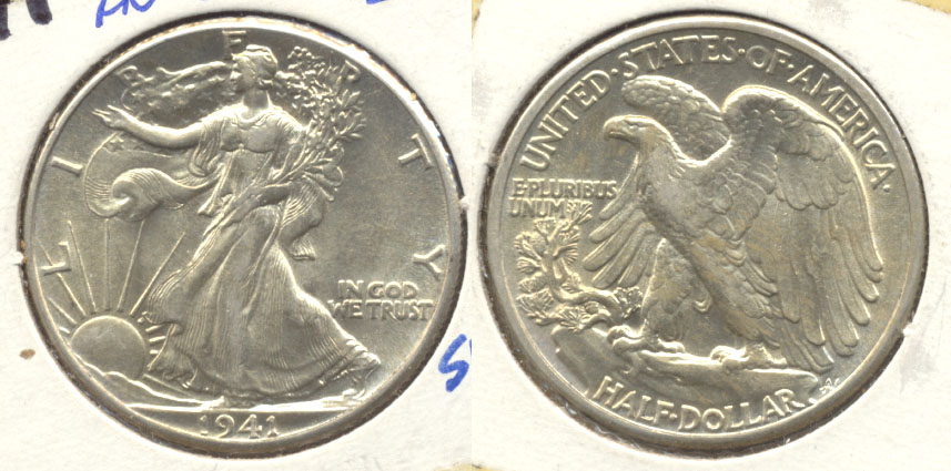 1941 Walking Liberty Half Dollar AU-55 c