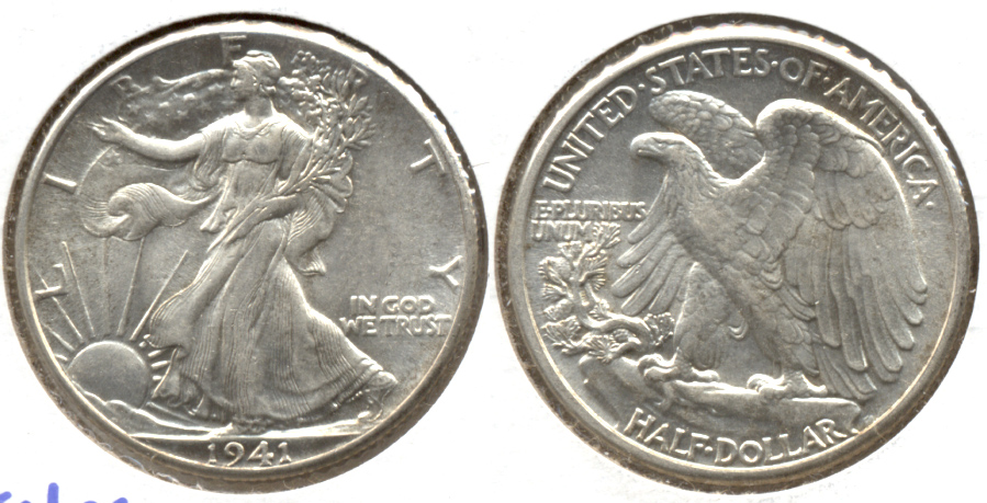 1941 Walking Liberty Half Dollar AU-55 n