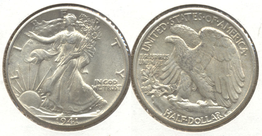 1941 Walking Liberty Half Dollar AU-58 a