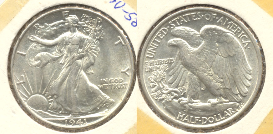 1941 Walking Liberty Half Dollar AU-58 b