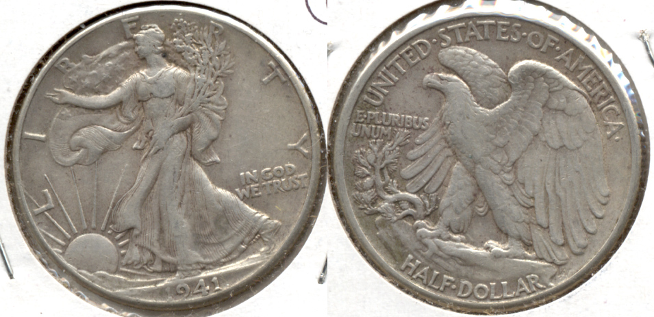 1941 Walking Liberty Half Dollar EF-40 f