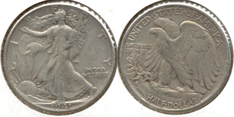 1941 Walking Liberty Half Dollar Fine-12 a