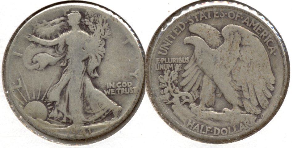 1941 Walking Liberty Half Dollar Good-4 a