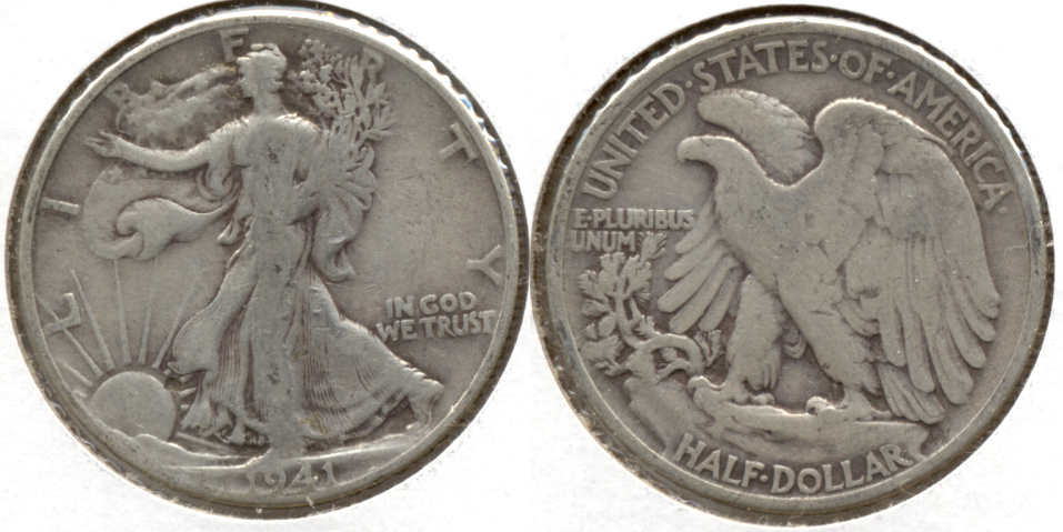 1941 Walking Liberty Half Dollar VG-8