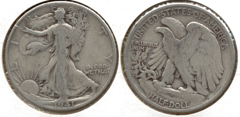 1941 Walking Liberty Half Dollar VG-8 e