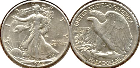 1942-D Walking Liberty Half Dollar AU-50