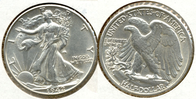 1942-D Walking Liberty Half Dollar AU-50 a
