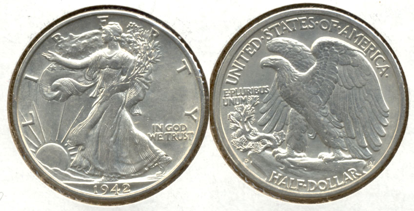 1942-D Walking Liberty Half Dollar MS-60 a