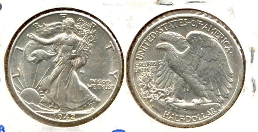 1942-D Walking Liberty Half Dollar MS-60 c