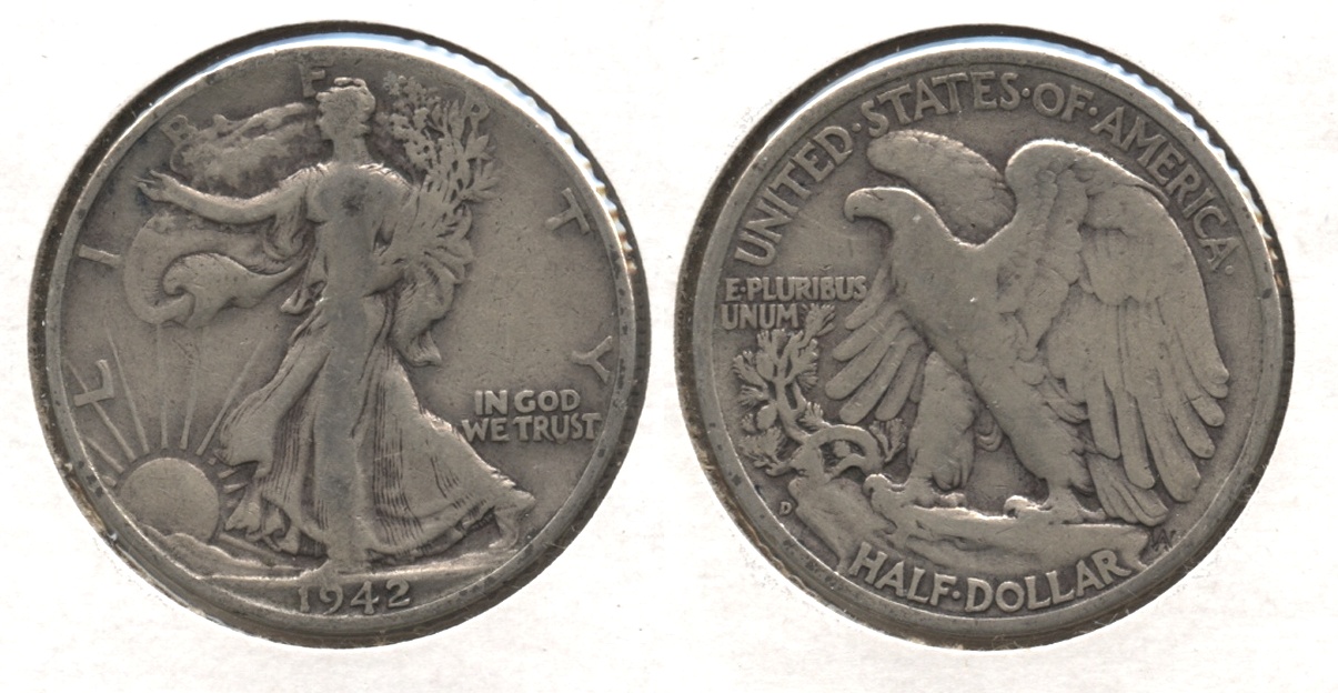 1942-D Walking Liberty Half Dollar VG-8 #b