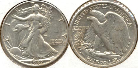 1942-S Walking Liberty Half Dollar AU-50