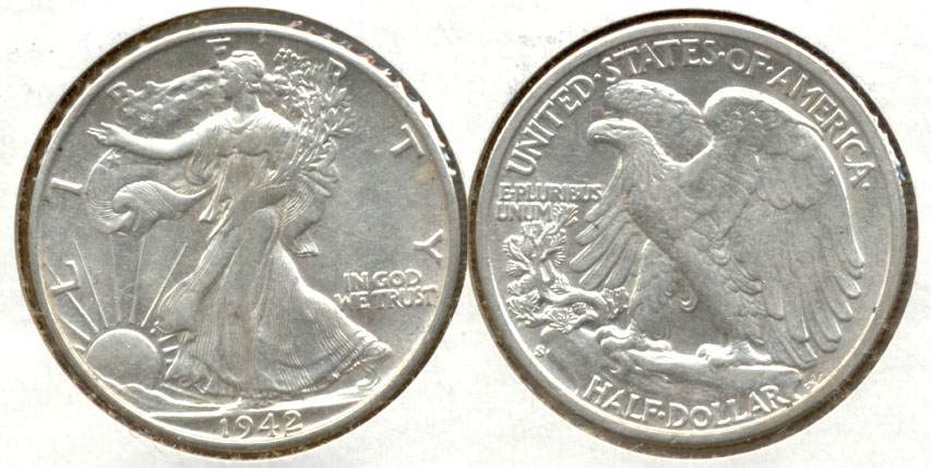 1942-S Walking Liberty Half Dollar AU-50 a
