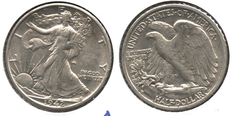 1942-S Walking Liberty Half Dollar AU-50 k