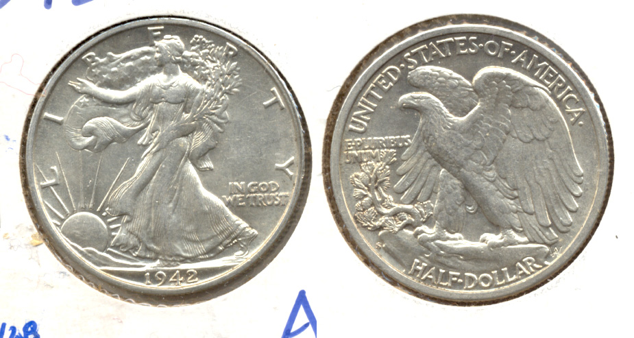 1942-S Walking Liberty Half Dollar AU-53