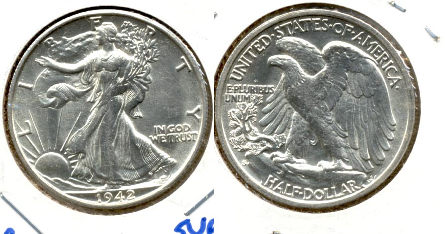 1942-S Walking Liberty Half Dollar AU-58 a