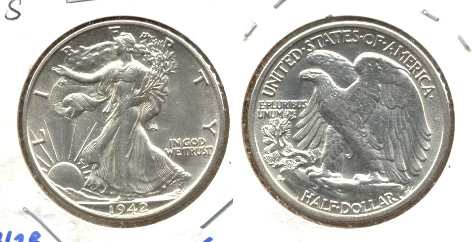 1942-S Walking Liberty Half Dollar AU-58 b