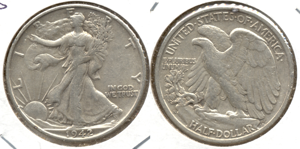 1942-S Walking Liberty Half Dollar EF-40